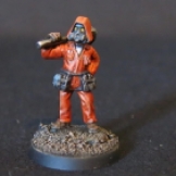 Convert or Die Necromunda civilian with hammer front