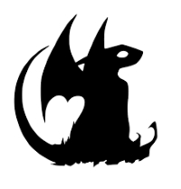 Dragon Seated black clip art